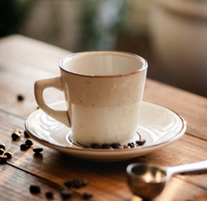 Cream mug and saucer
