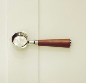 Portafilter with wooden handle